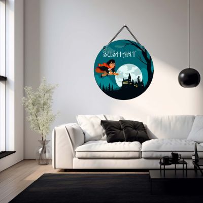 GIFTMEBAZAR Personalized Harry Potter Hogwarts Theme Wooden Wall Hanging Cute Wall Art For Living Room Home Decor Wall Sculpture Harry Potter Theme Return Gift